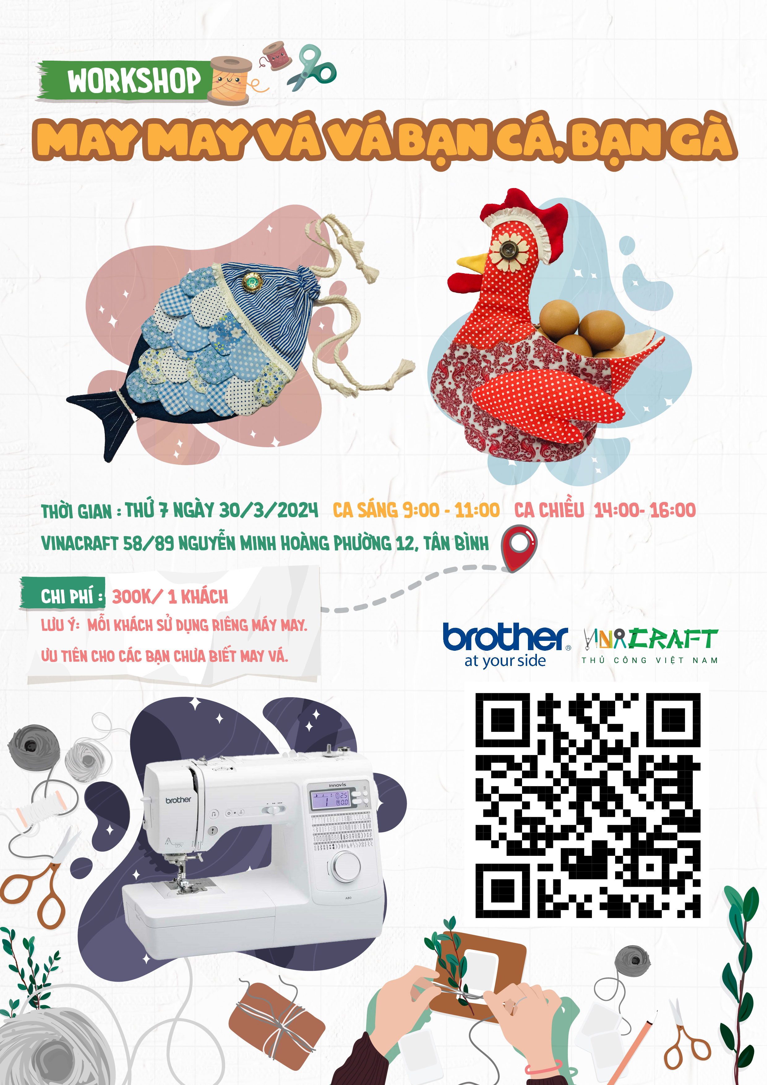 Workshop: May May Vá Vá, Bạn Cá Bạn Gà